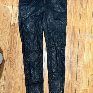 Express Black Jeggings with shimmery snakeskin pattern